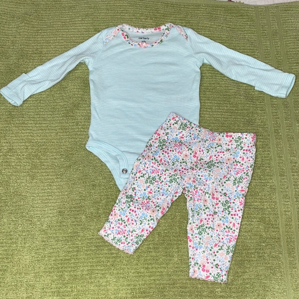 Baby girl long sleeve floral two piece